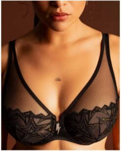 Soutien-gorge Foulard Louisa Bracq Superstar (Noir-Or)