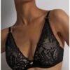Soutien-gorge Plunge Foulard Aubade Gold Pleasure (Black Light)