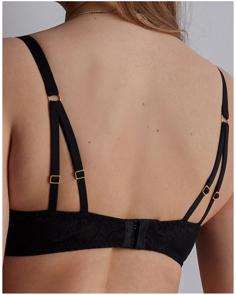 Soutien-gorge Plunge Foulard Aubade Gold Pleasure (Black Light) 5 Soutien-gorge Plunge Foulard Aubade Gold Pleasure (Black Light) – Image 5