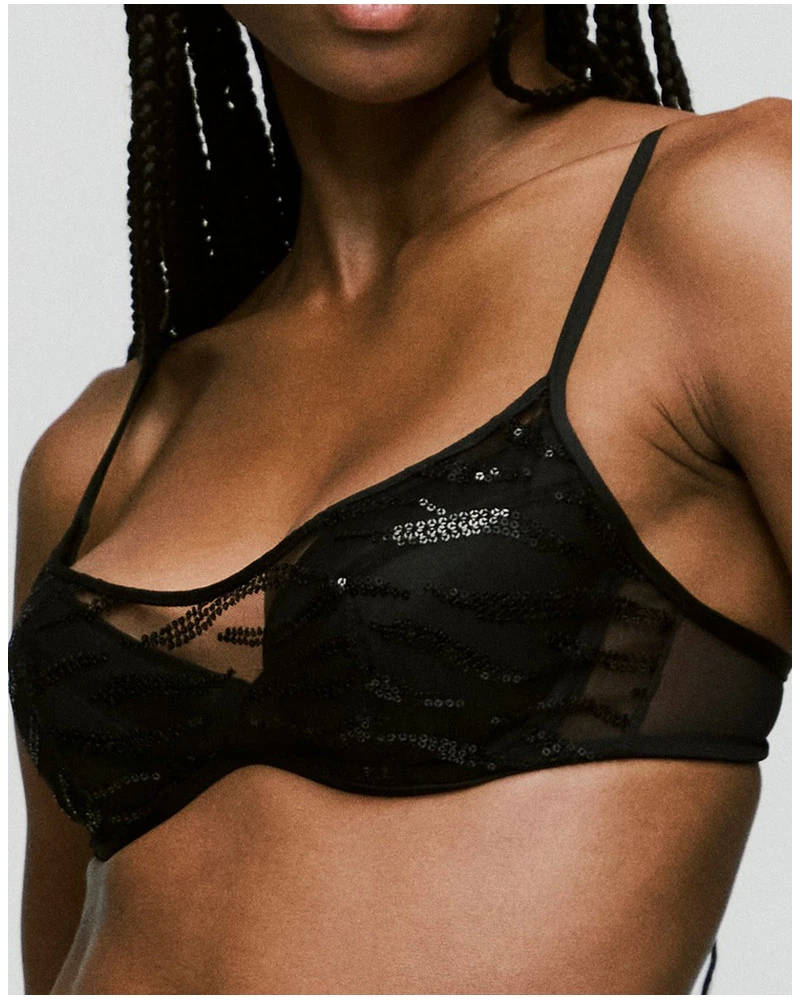 Soutien-gorge Push-up Sarda Milhon (Noir) 4 Soutien-gorge Push-up Sarda Milhon (Noir) – Image 4