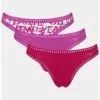String Coton Sloggi Go Crush (Lot De 3) (Imprimé/Rose/Rouge)