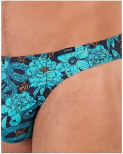String En Microfibre HOM Funky Styles (Imprimé Bleu) -Sloggi Soldes Boutique string en microfibre hom funky styles imprime bleu 2