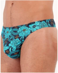 String En Microfibre HOM Funky Styles (Imprimé Bleu) -Sloggi Soldes Boutique string en microfibre hom funky styles imprime bleu 4