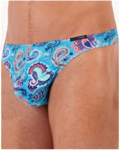 String En Microfibre HOM Funky Styles (Imprimé Turquoise) -Sloggi Soldes Boutique string en microfibre hom funky styles imprime turquoise 4