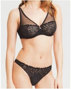 String Louisa Bracq Electric Waves (Noir) -Sloggi Soldes Boutique string louisa bracq electric waves noir 3