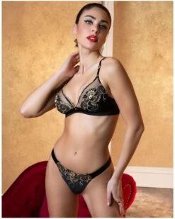 String Sexy En Soie Lise Charmel Eblouissante Icone (Or Nuit) -Sloggi Soldes Boutique string sexy en soie lise charmel eblouissante icone or nuit 7