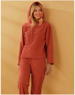 Sweat à Capuche Antigel Pause Douceur (Ginger Roux) -Sloggi Soldes Boutique sweat a capuche antigel pause douceur ginger roux 1 3