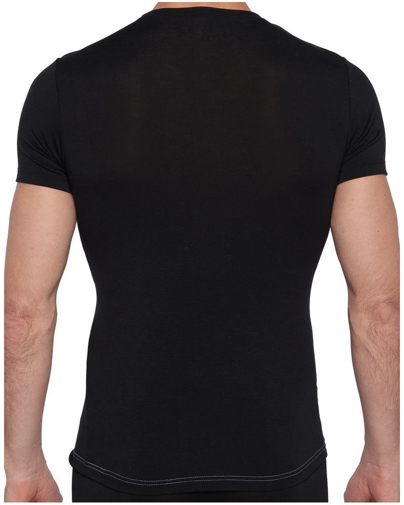 T-shirt Col Rond En Tencel Mariner (Noir) 2 T-shirt Col Rond En Tencel Mariner (Noir) â Image 2