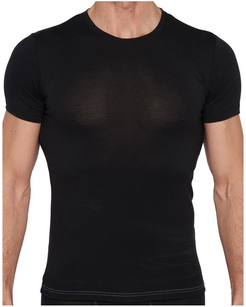 T-shirt Col Rond En Tencel Mariner (Noir) 1 T-shirt Col Rond En Tencel Mariner (Noir)