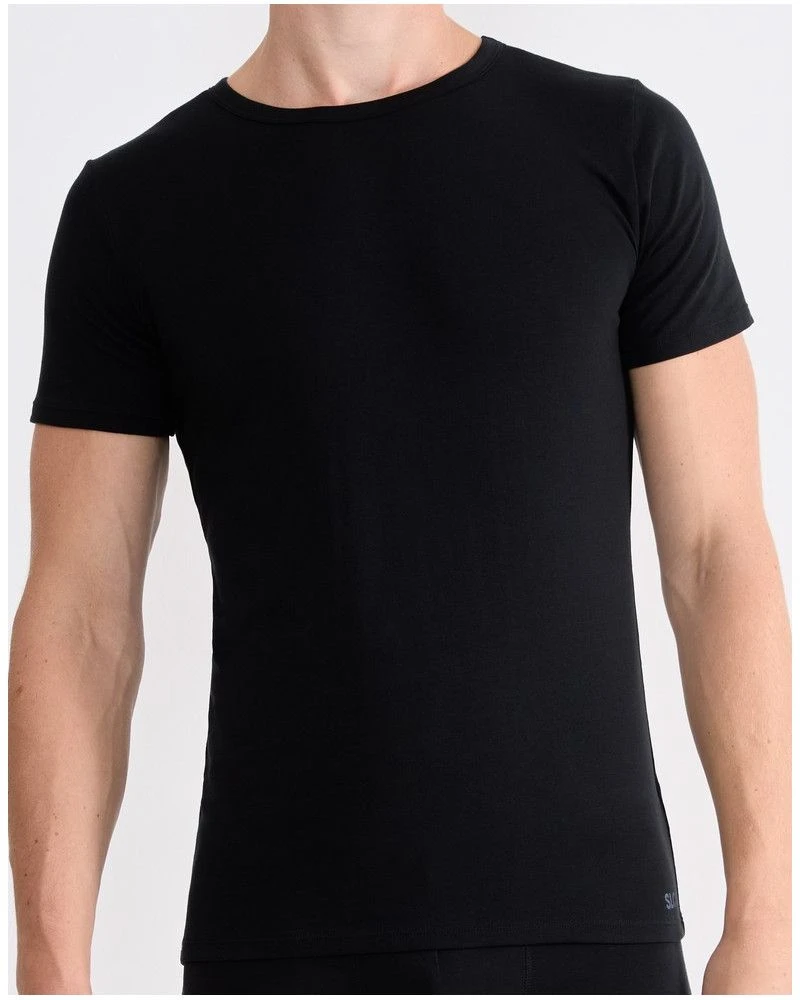 T-shirt Col Rond Sloggi For Men GO ABC (Lot De 2) (Noir) 2 T-shirt Col Rond Sloggi For Men GO ABC (Lot De 2) (Noir) – Image 2