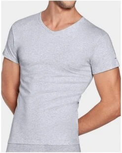 T-shirt Col V Eden Park E60 (Gris)