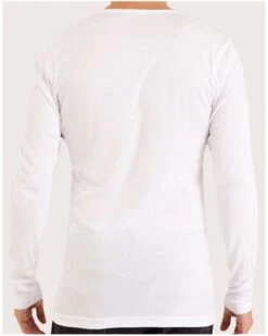 T-shirt Manche Longue Col V Éminence 100 % Coton Premium (Blanc) 9 T-shirt Manche Longue Col V Éminence 100 % Coton Premium (Blanc) -Sloggi Soldes Boutique t shirt manche longue col v eminence 100 coton premium blanc 4