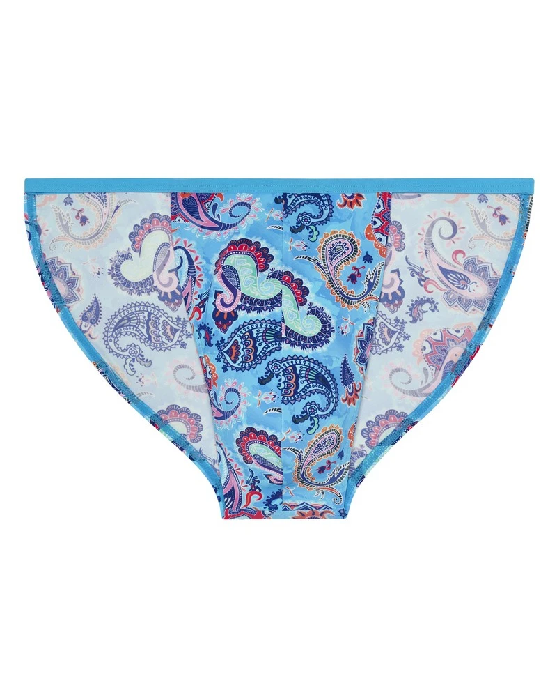 Tanga En Microfibre HOM Funky Styles (Imprimé Turquoise) 2 Tanga En Microfibre HOM Funky Styles (Imprimé Turquoise) – Image 2