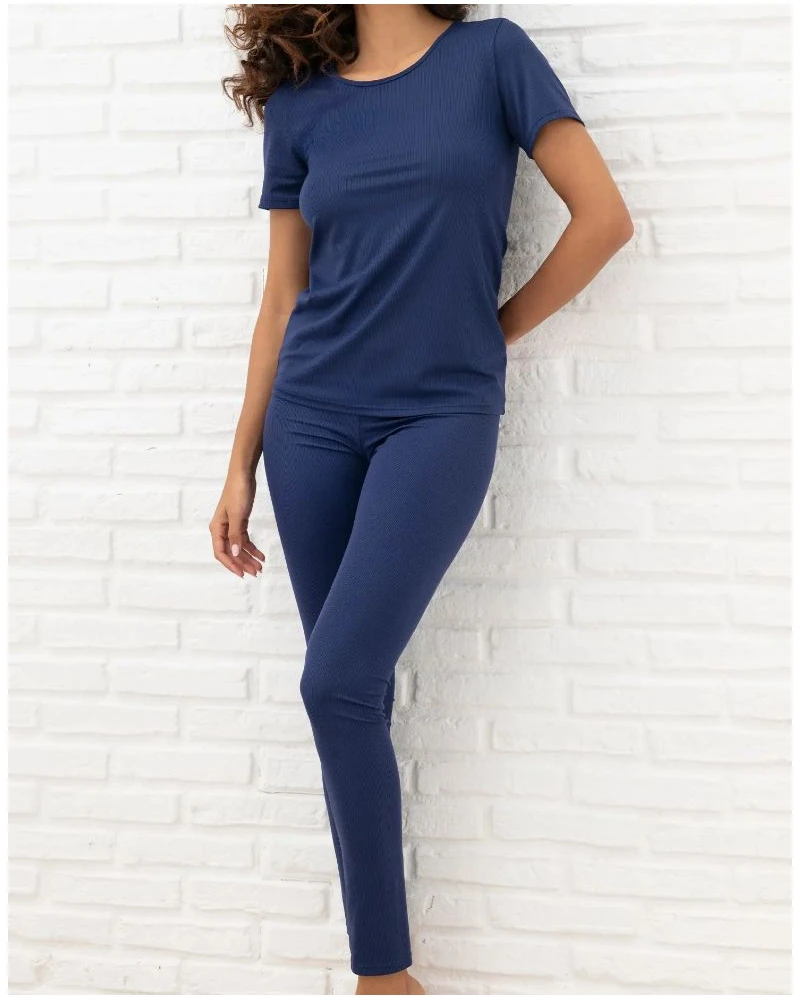 Tee-shirt Manches Courtes Antigel En Mode Yoga (Bleu Yoga) 2 Tee-shirt Manches Courtes Antigel En Mode Yoga (Bleu Yoga) – Image 2