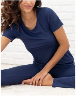 Tee-shirt Manches Courtes Antigel En Mode Yoga (Bleu Yoga) 7 Tee-shirt Manches Courtes Antigel En Mode Yoga (Bleu Yoga) -Sloggi Soldes Boutique tee shirt manches courtes antigel en mode yoga bleu yoga 3