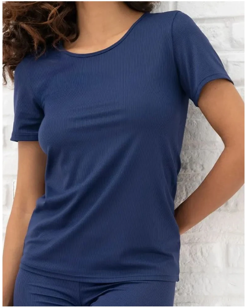 Tee-shirt Manches Courtes Antigel En Mode Yoga (Bleu Yoga) 1 Tee-shirt Manches Courtes Antigel En Mode Yoga (Bleu Yoga)