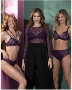 Tee-shirt Manches Longues Antigel Atelier Séduction (Prune Magic) -Sloggi Soldes Boutique tee shirt manches longues antigel atelier seduction prune magic 3