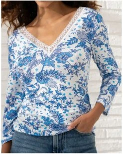 Tee-shirt Manches Longues Antigel Patio Fraîcheur (Bleu Azul)