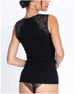 Tee-shirt Sans Manche Laine Et Soie Lise Charmel Plaisir Caresse (Noir) -Sloggi Soldes Boutique tee shirt sans manche laine et soie lise charmel plaisir caresse noir 5