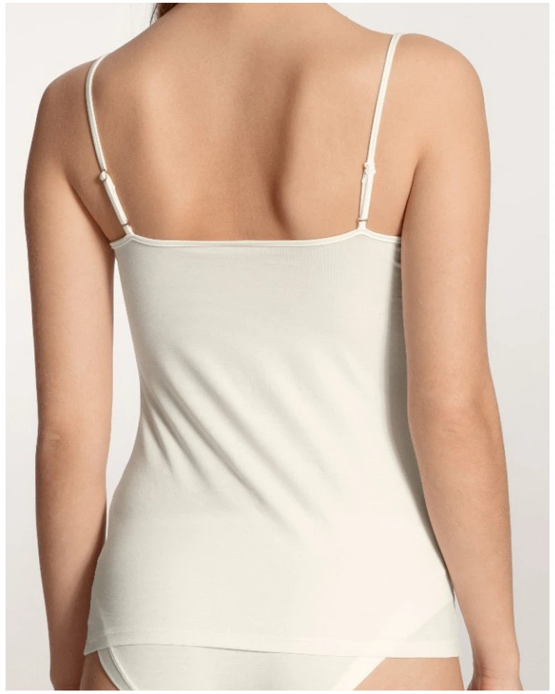 Top à Fines Bretelles Calida Cate Coton (Alabaster Crème) 3 Top à Fines Bretelles Calida Cate Coton (Alabaster Crème) – Image 3