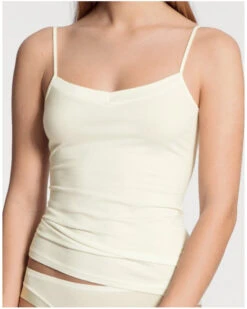 Top à Fines Bretelles Calida Cate Coton (Alabaster Crème)