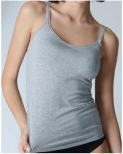 Simone Perele Top Avec Mousses Intégrées Simone Pérèle Illusion (Gris Chiné) -Sloggi Soldes Boutique top avec mousses integrees simone perele illusion gris chine 2