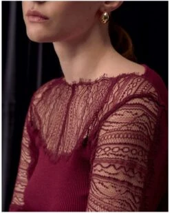 Top Fantaisie Laine Et Soie Oscalito 7415 (Sangria) -Sloggi Soldes Boutique top fantaisie laine et soie oscalito 7415 sangria 3