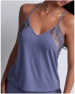 Top Fines Bretelles En Modal Aubade Sweet Obsession (Denim)