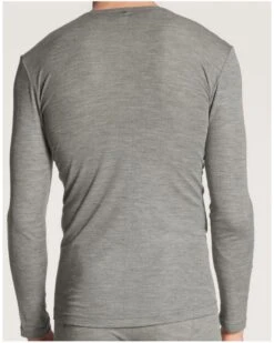 Top Manches Longues Calida Laine & Soie (Platin Melé) -Sloggi Soldes Boutique top manches longues calida laine soie platin mele 3