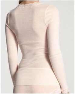 Top Manches Longues Calida Richesse Lace Laine & Soie (Light Ivory) -Sloggi Soldes Boutique top manches longues calida richesse lace laine soie light ivory 2