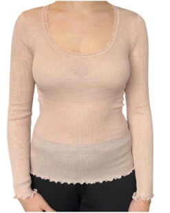 Top Manches Longues Moretta Laine Et Soie 5762 (Peau)